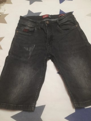 Bermudas vaqueras negras talla S
