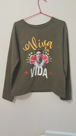 Sudadera Verde Oliva Frida Kahlo