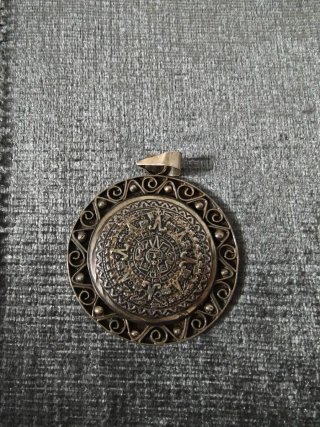 Colgante de Plata Calendario Azteca