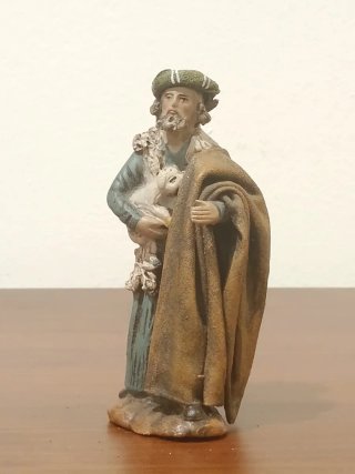 Figura Pastor con Cordero para Belén
