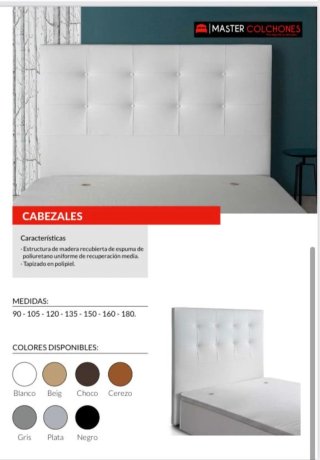 Cabezal de Cama Tapizado en Polipiel