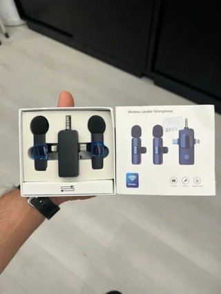 Micrófono Lavalier Inalámbrico 3-en-1 2 Unidades