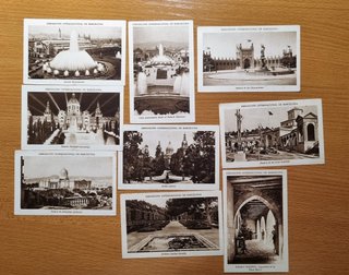 Lote 9 Postales Exposición Barcelona 1929