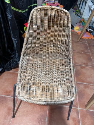 Silla de Rattan y Metal