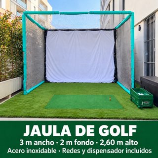 Jaula de Golf con Red y Dispensador