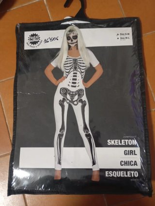 Disfraz de Esqueleto Fiestas Guirca Talla S/M