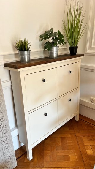 Zapatero IKEA HEMNES Blanco y Madera