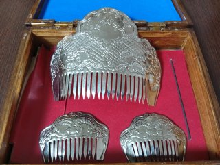 Peinetas de Fallera Plateadas para Adulto