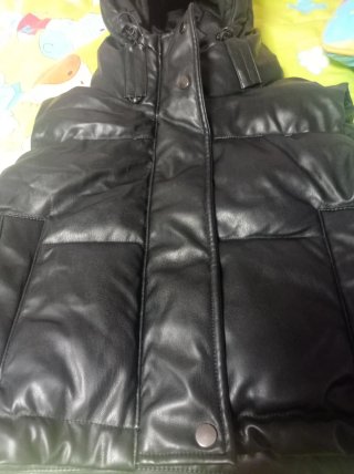 Chaleco Negro Efecto Piel