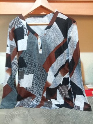 Camiseta Manga Larga Estampada Talla XXL