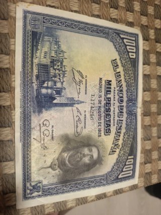 Billete 1000 Pesetas 15 Agosto 1928