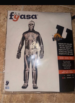 Disfraz Esqueleto Deluxe Fyasa Talla M
