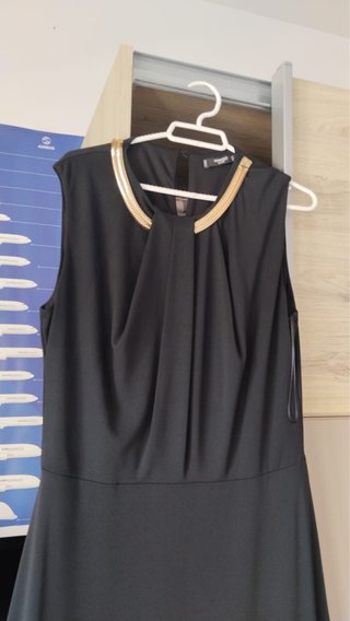 Vestido fiesta negro Mango