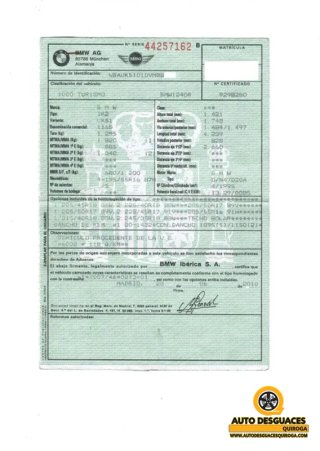 Caja cambios BMW 1 Berlina (E81/E87)