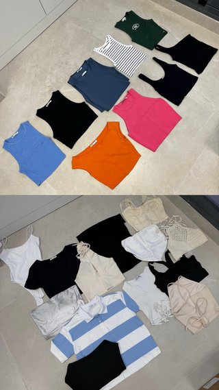 Lote de 23 Tops Variados (Tallas XS a M)