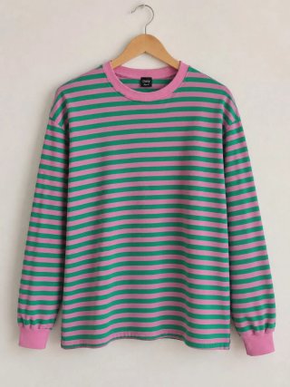 Sudadera Dazy Rayas Verde y Rosa Talla M