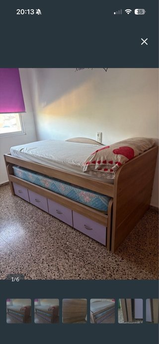 Cama nido con cajones