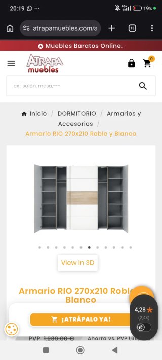 Conjunto de Armario y Cómoda
