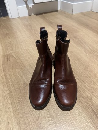 Botines de piel Zara marrón talla 36