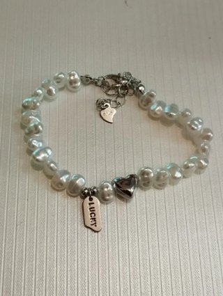 Pulsera de perlas y plata