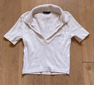 Top blanco crop de Zara