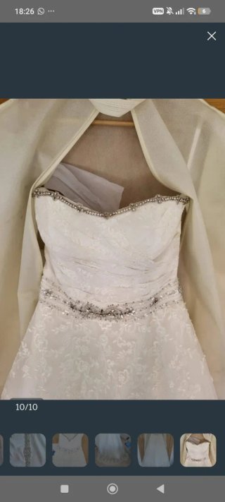 Vestido de novia con pedrería