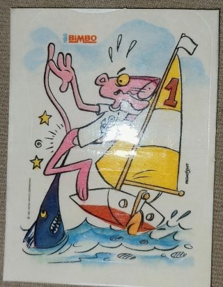 Cromo Pegatina Pantera Rosa Bimbo 1986