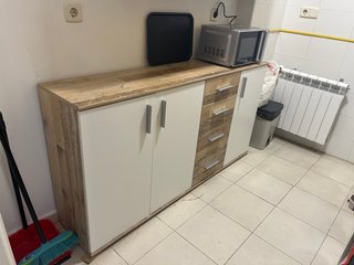 Mueble de Cocina Blanco y Madera