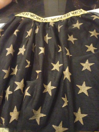 Falda Negra con Estampado de Estrellas
