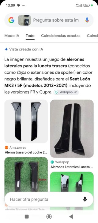 Alerones Laterales Luneta Trasera Seat León 5F