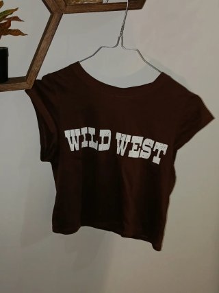 Camiseta Marrón Wild West Talla S