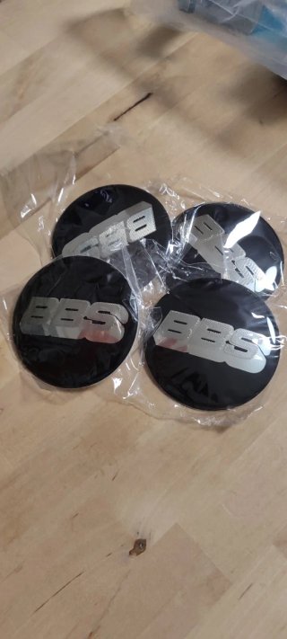 Set de 4 Emblemas para Tapacubos BBS, autoadhesivo