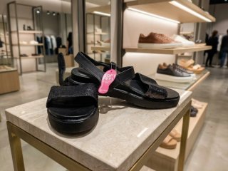 Sandalias Negras con Brillo