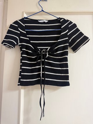Camiseta Stradivarius Rayas Talla S