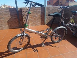 Bicicleta Plegable Plateada
