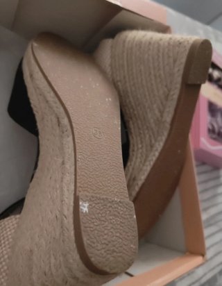 Sandalias de cuña negras Talla 38