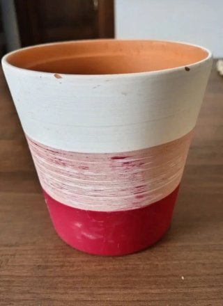 Vaso in Terracotta dipinto a mano