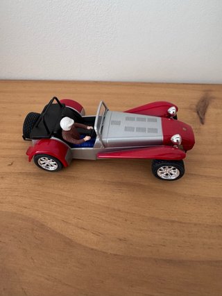 Coche Scalextric Slot Rojo y Plata