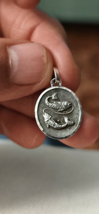 Colgante Vintage Piscis en Plata