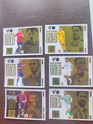 Lote 6 Cromos Panini Extra Gold