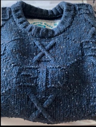 Jersey de Lana Azul Talla L