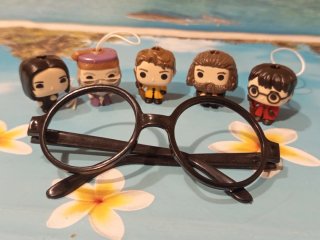 Set 5 Mini Personaggi Harry Potter e Occhiali di H