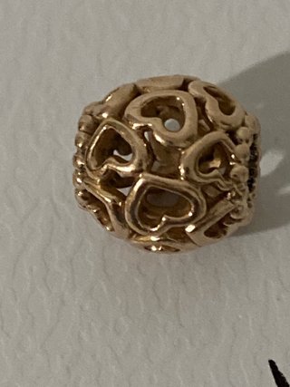 Charm Pandora corazones Oro Rosa, original