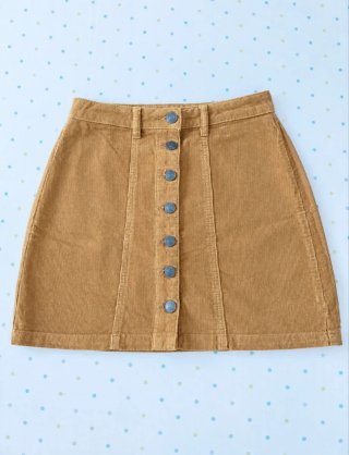 Falda de pana Stradivarius marrón talla 36