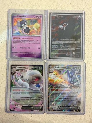 Lote 4 Cartas Pokémon EX y Holo