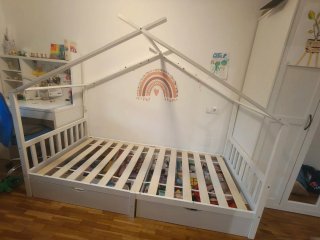 Cama Infantil con Estructura de Casita