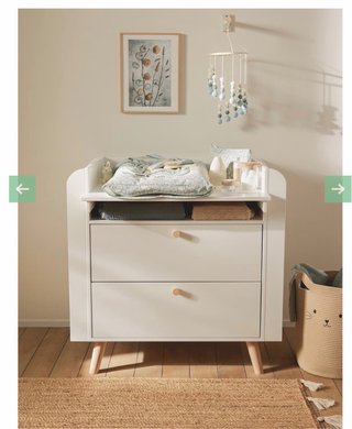 Cómoda Cambiador Bebé Blanca