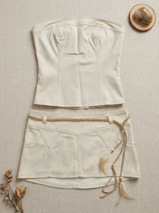 Conjunto Falda y Top Beige Talla S y M