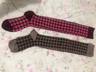 2 Pares de Calcetines Estampado Houndstooth