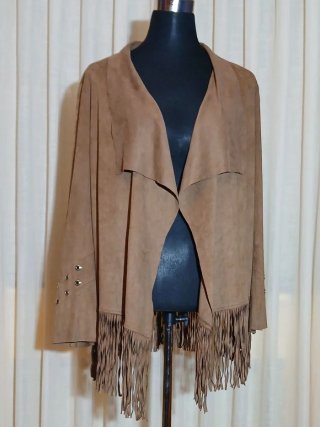 CHAQUETA CAMEL CON FLECOS ELOGY T/XL.